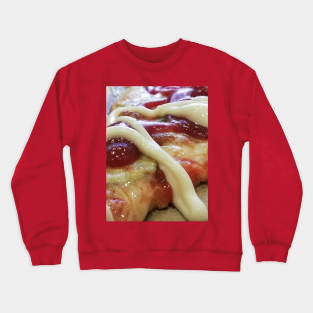 Juicy Slice of Ketchup And Mayo Pizza Photo Crewneck Sweatshirt by colorful444